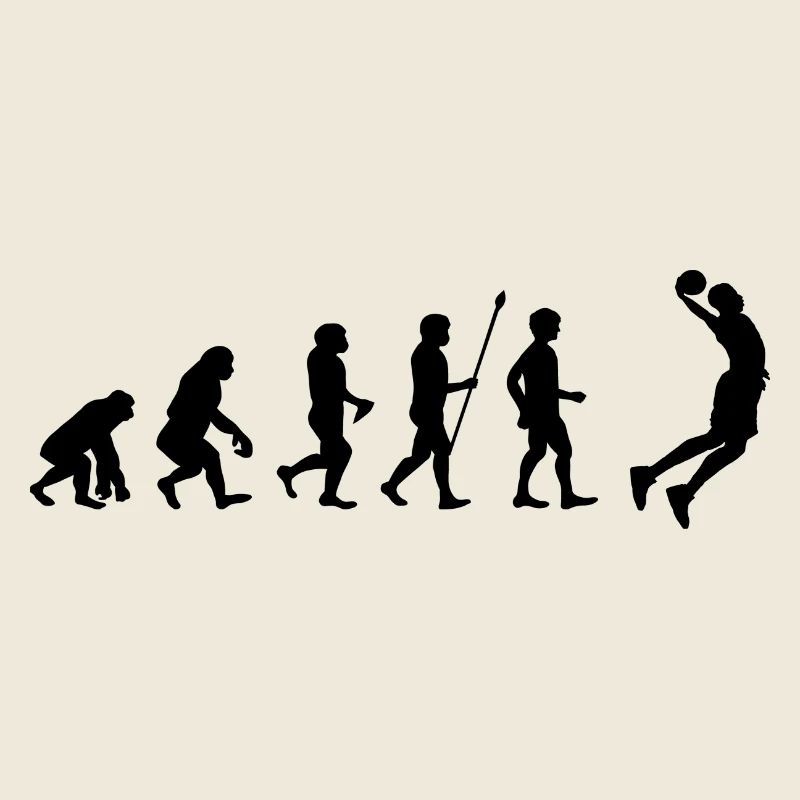 basketball Evolution - Basketball players dunking