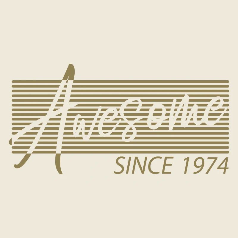 Awesome since 1974 Birthday Retro