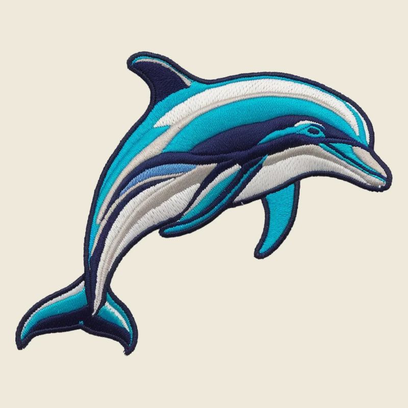 Gestickter Delfin