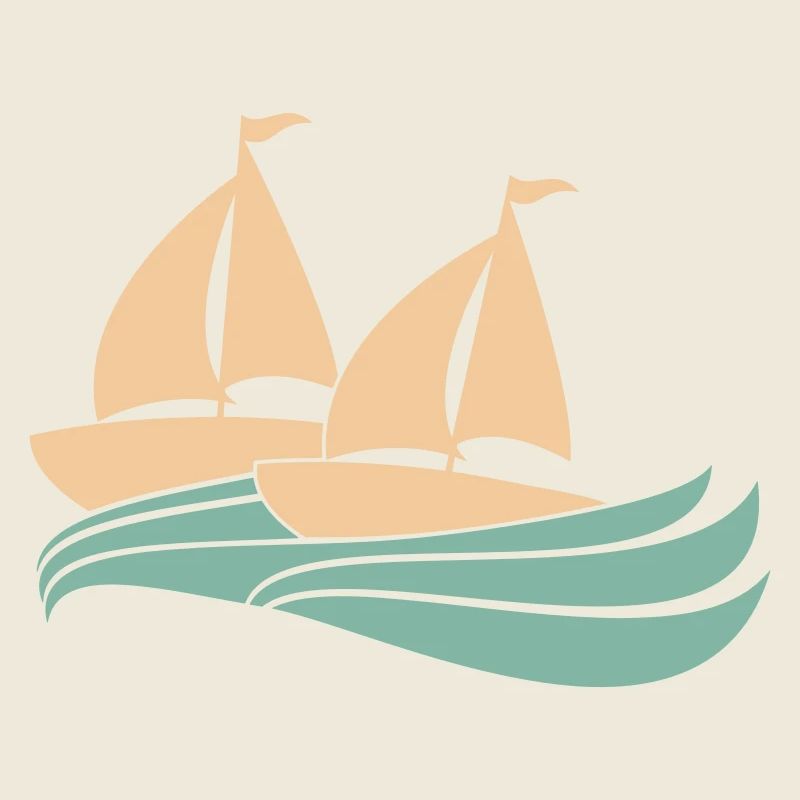 Deux navires Régate par équipe Régate de voile de compétition