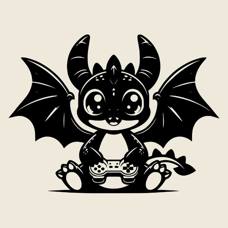 Süsser Kinder Drache mit Flügeln und Controller