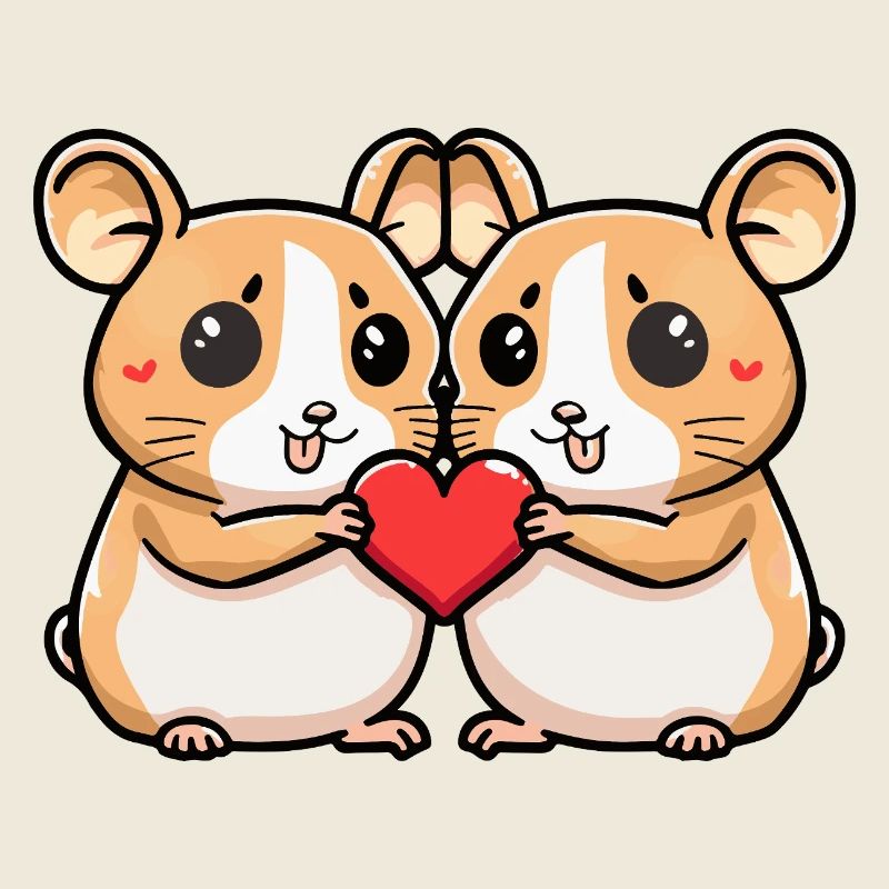 Hamster Paar Valentinstag
