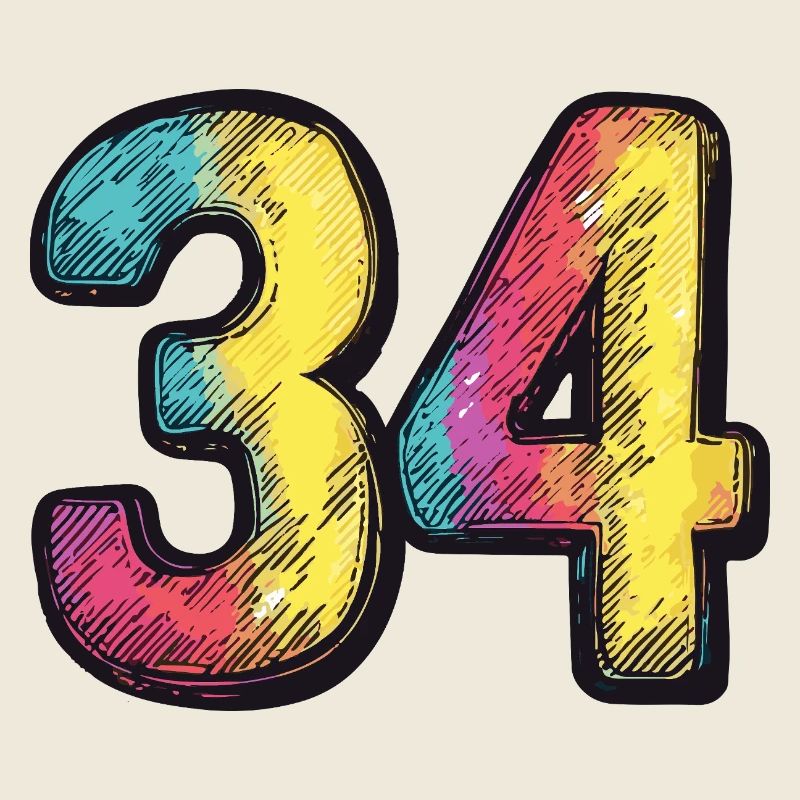 34 Number symbol