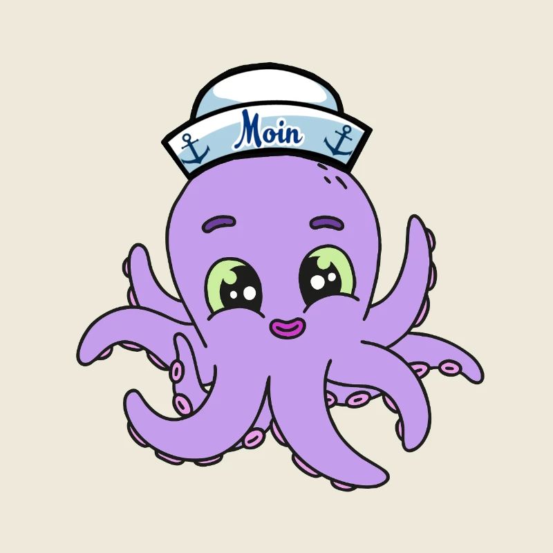 Octopus Octopus Maritime Poisson Poissons Enfants Bébé
