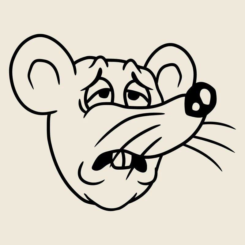 Mouse exhausted sad desperately tired suffering sweet