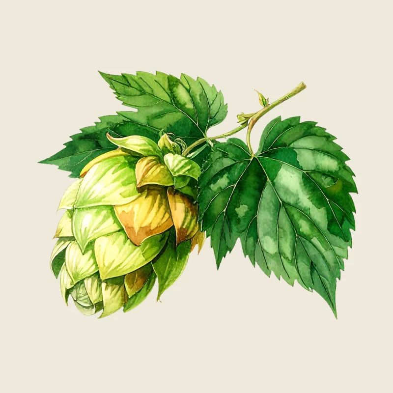 Houblon - aquarelle
