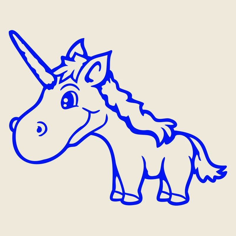 Licorne rose mignon mignon sympathique cheval de dessin animé
