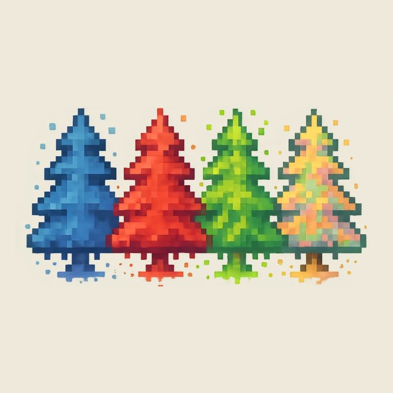 Pixel Forest Jeu du sapin de Noël
