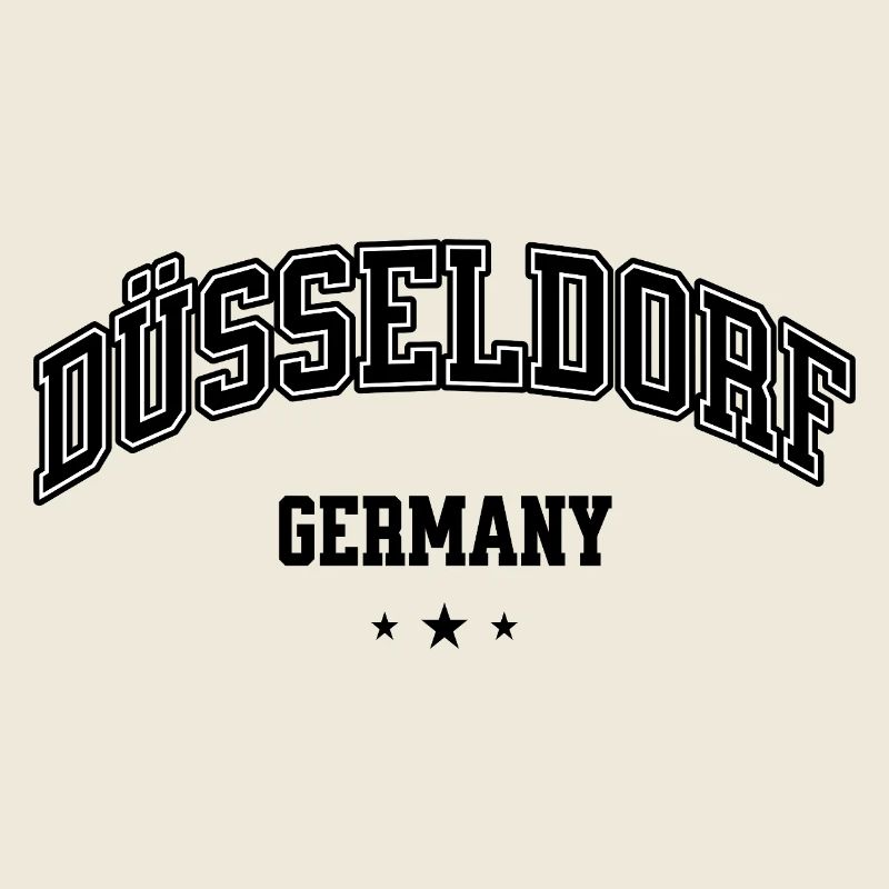 Lettrage rétro de Düsseldorf, Allemagne à l’étrave