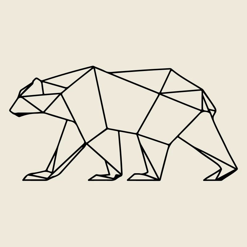 Polar Bär Polygon Eisbär Symbol