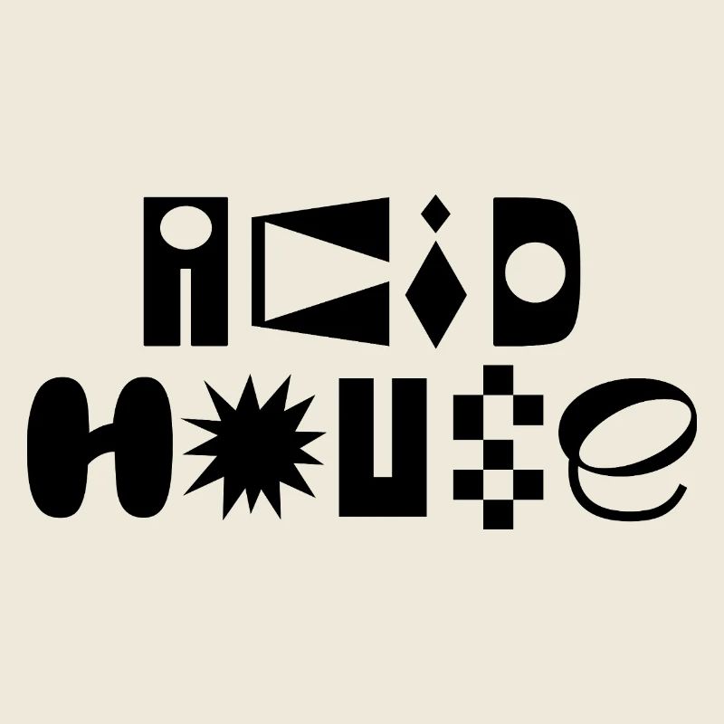 Acid House Fancy Typography logo design