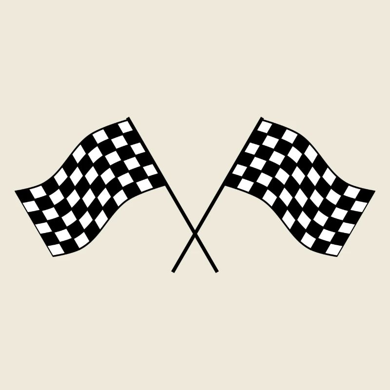 Drapeau à damier d’arrivée Flag Race End end station Idea