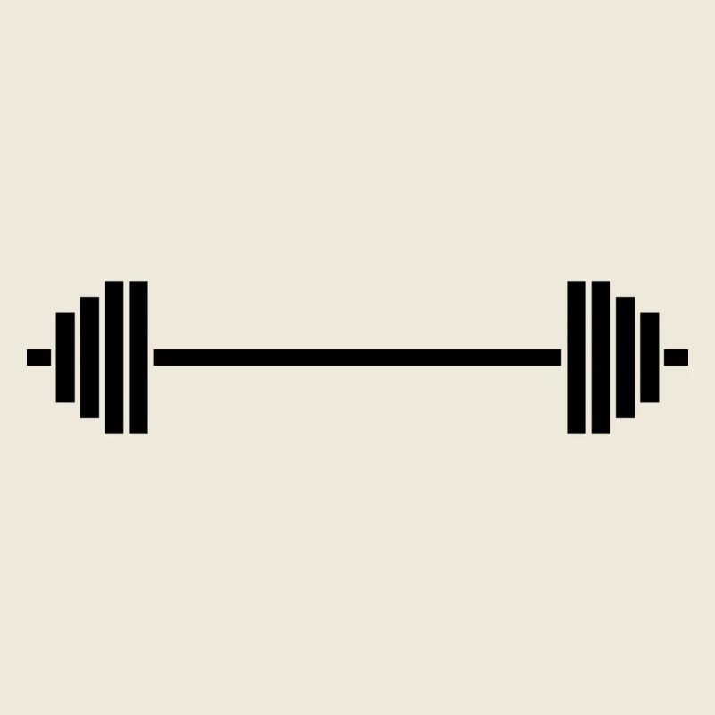 Barbell silhouette dumbbell