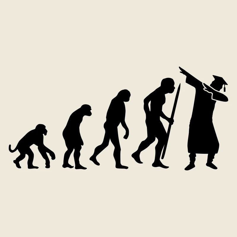Evolution dab dabbing graduation college student