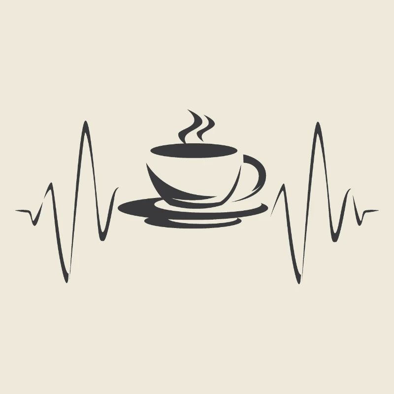 Kaffee Cafe Herzschlag Symbol icon Logo Grafik