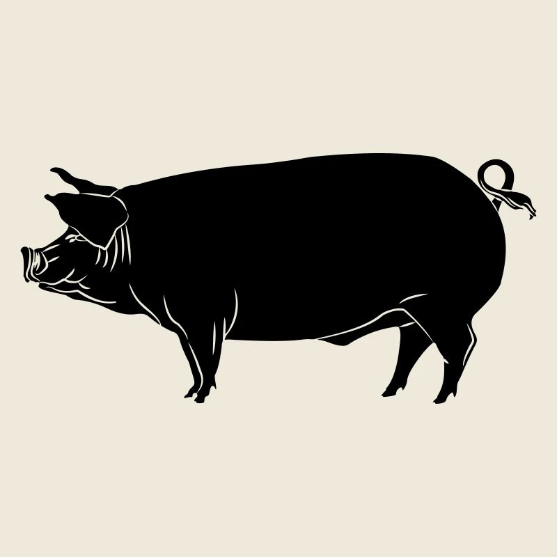 Pig shadow image logo