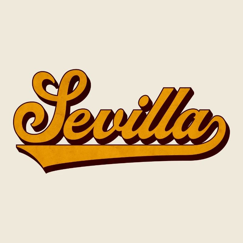 Sevilla Retro Script Gelb