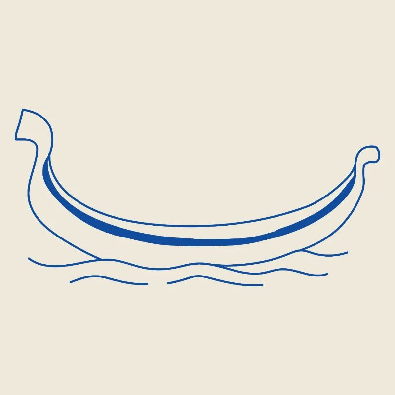 Typical Venetian gondola