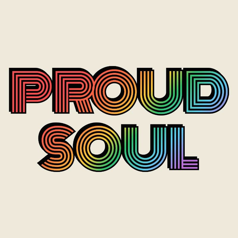 Typographie funky arc-en-ciel Proud Soul