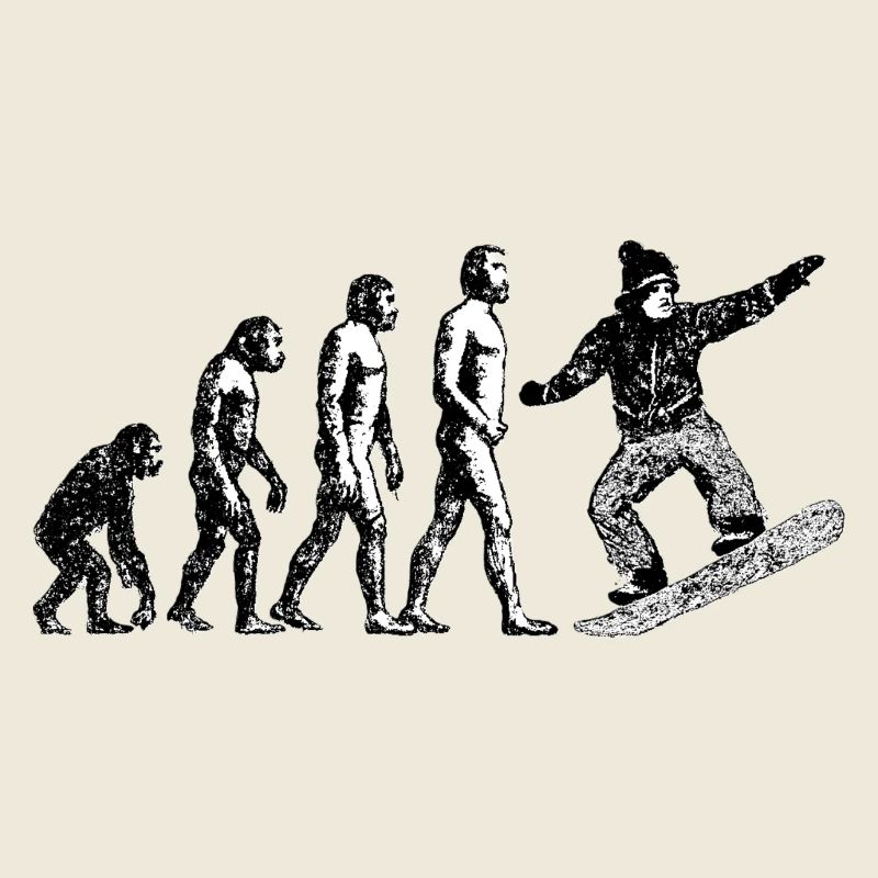 Evolution zum Snowboarder Grunge Design