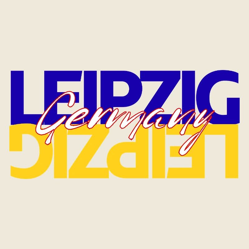 Leipzig Germany Lettering Overlay