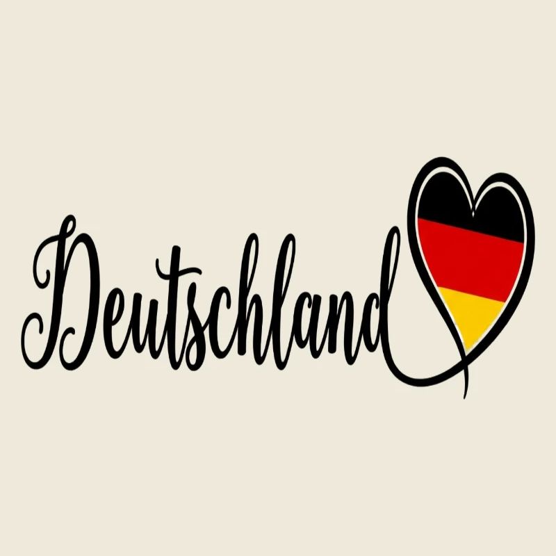Deutschland Herzflagge Script