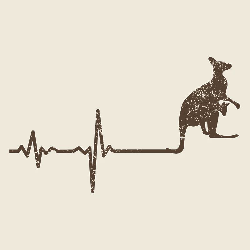 Geschenk Heartbeat Känguru