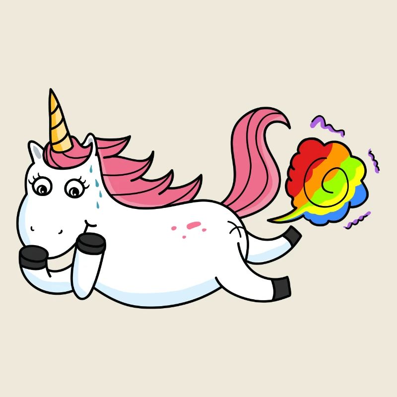 Furzendes Einhorn Regenbogen