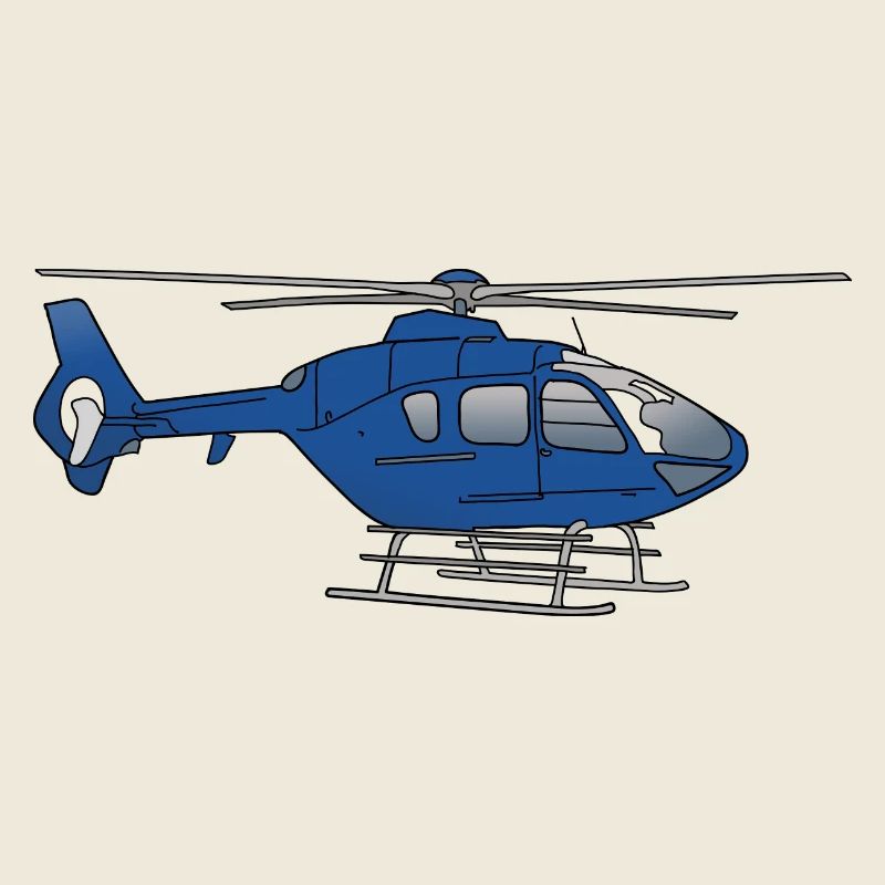Blue helicopter