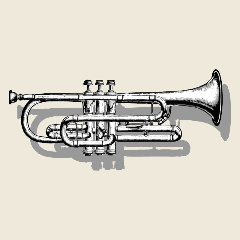 Trumpet with Shadow