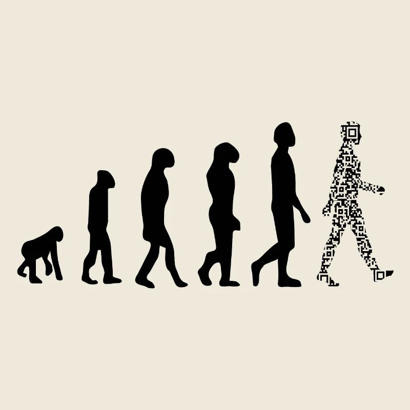 Evolution QR code - Humor health pass