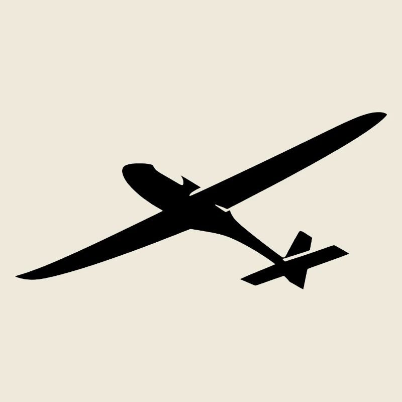 Himmelssegler: Silhouette eines Segelflugzeugs