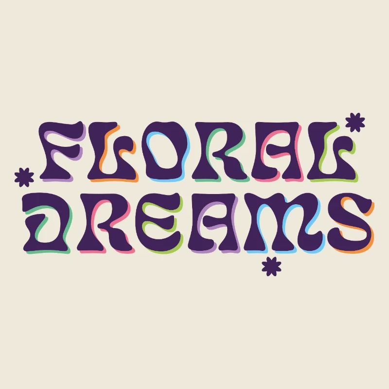 Floral Dreams Psychedelic Type