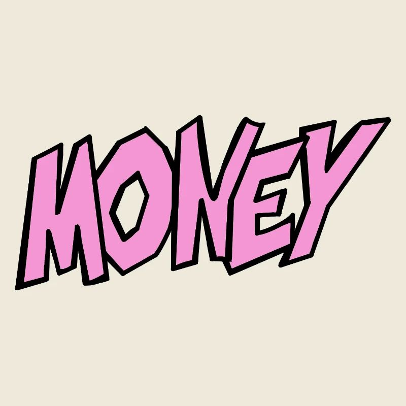 Geld-Illustration mit Lebendiger Typografie