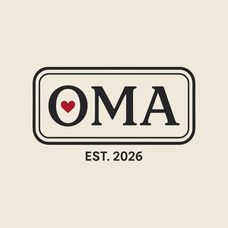 OMA EST. 2026 Stolze Großmutter Ankündigung