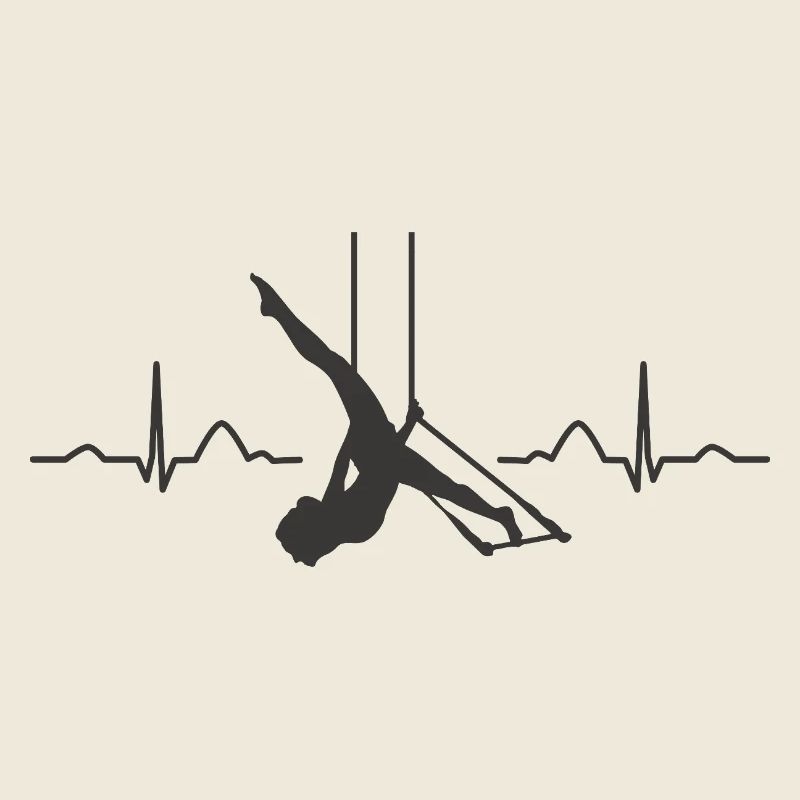 Aerialist Hearbeat ECG Cloud Swing Trapezoid