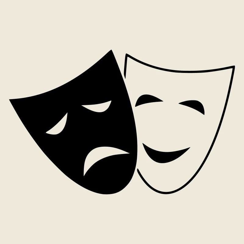 Comedy Theater Masken Idee Geschenk lustig traurig