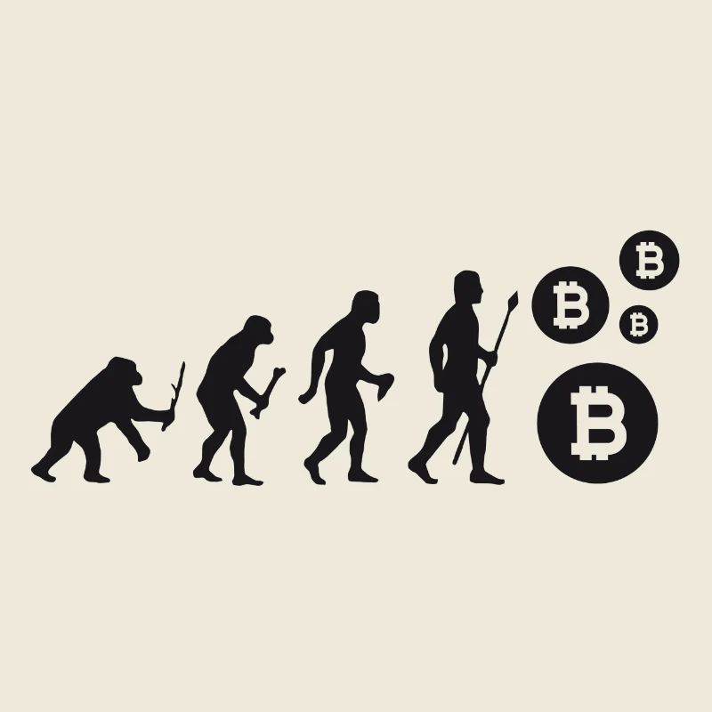 Evolution peu Bitcoin Coin shirt