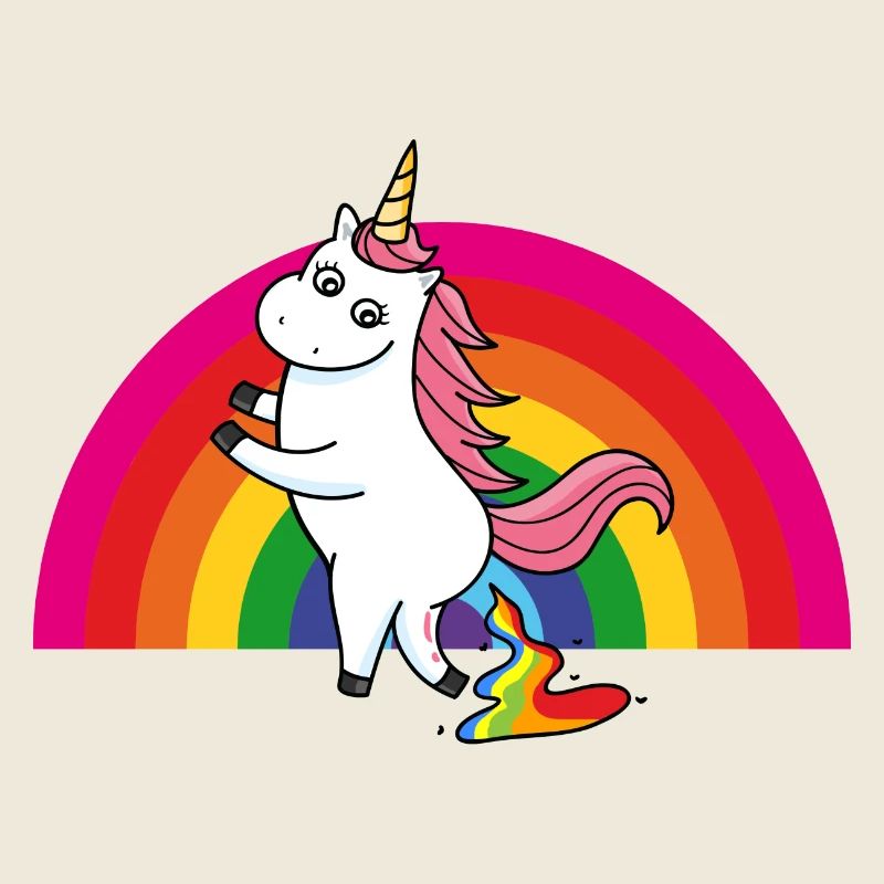 Pooping licorne arc-en-ciel