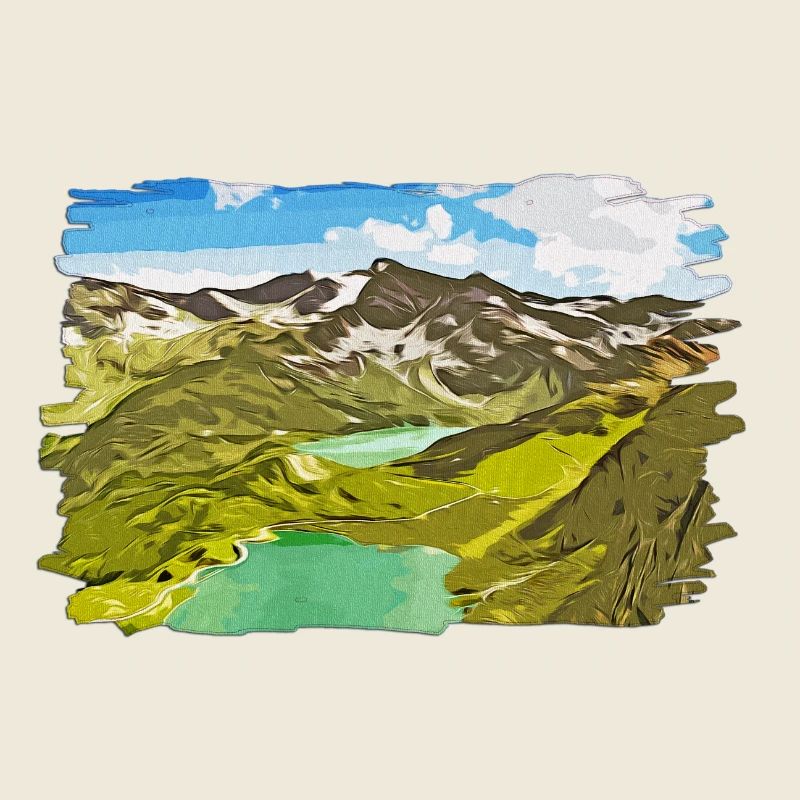 gxp alpine view mountains vector art