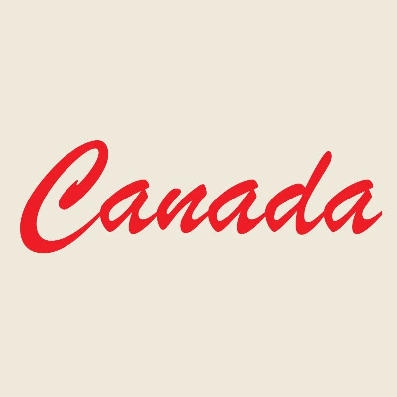 Lettrage Canada Script Rouge