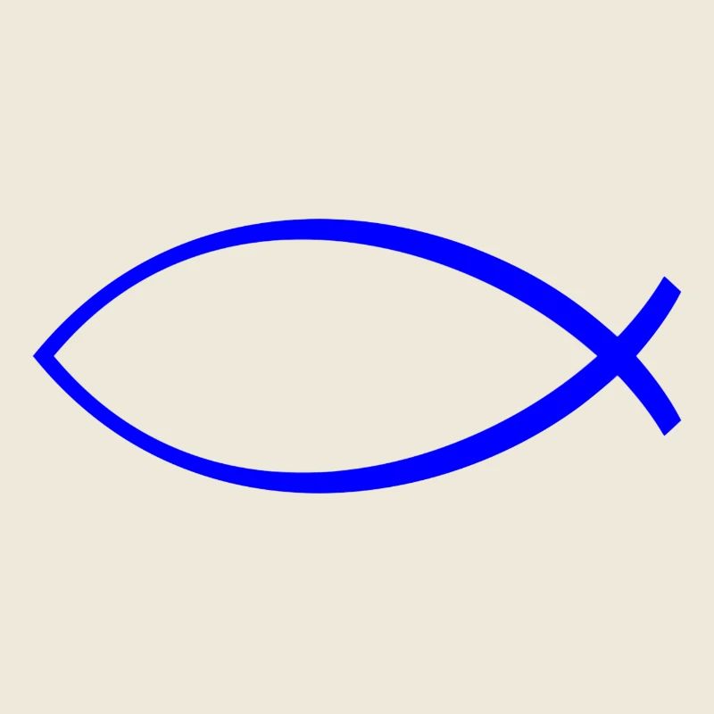 Ichtus fish dark blue