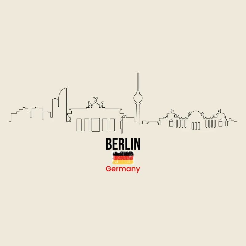 Bold German Flag Typography