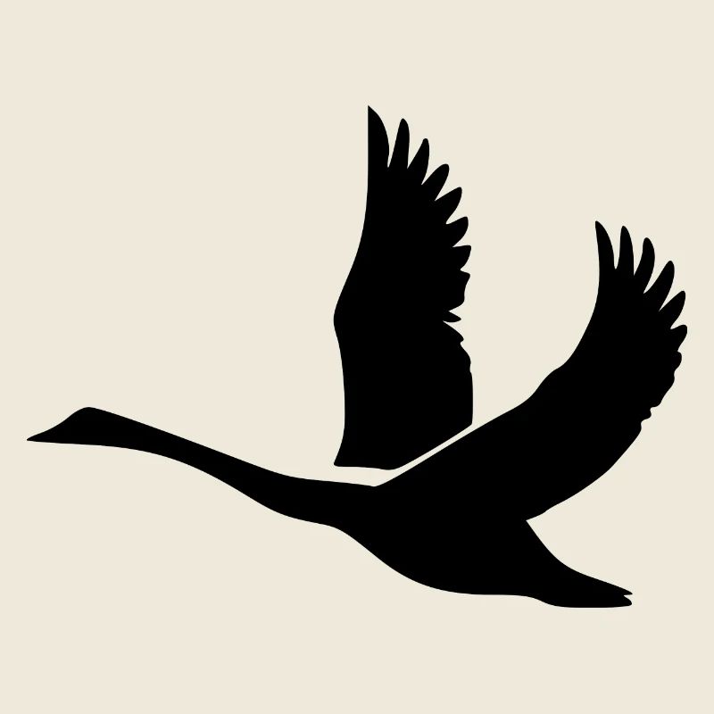 Schwan mit gewaltigen Schwingen