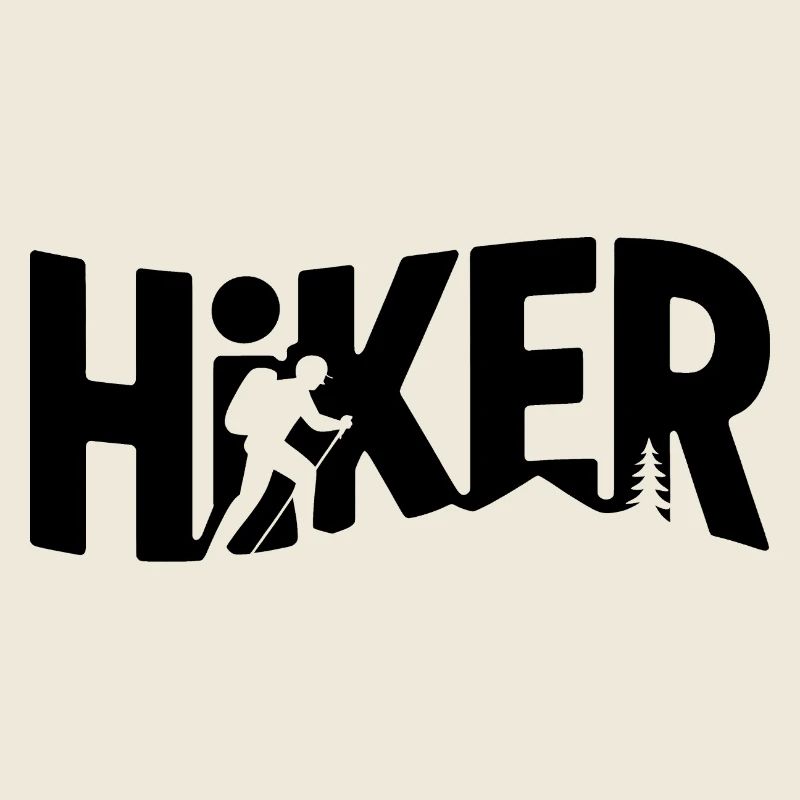 Hiker Typography - Hiking Design