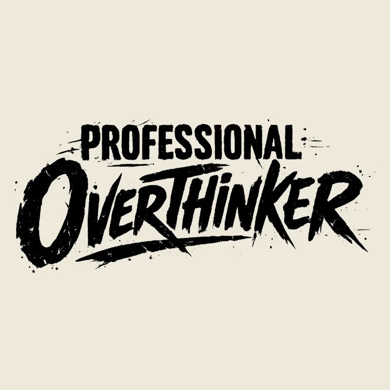 PROFESSIONAL OVERTHINKER Grunge