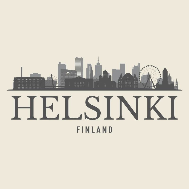 Helsinki, Finlande, silhouette d’Helsinki