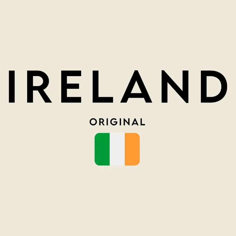 Drapeau de l’Irlande, design minimaliste élégant