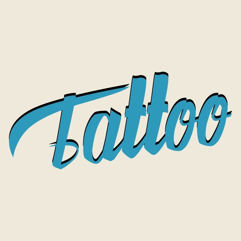 Tattoo Script in Teal