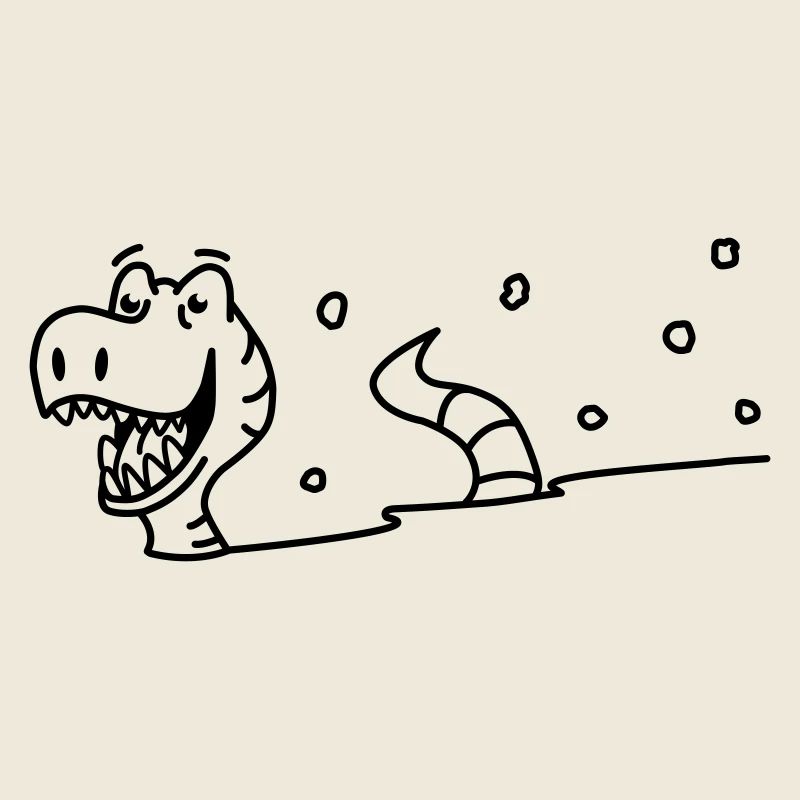 Dinosaurs in the snow